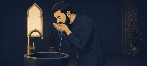 Rinsing the mouth with cupped water