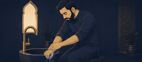 Washing the arm from fingertips up to and including the elbow